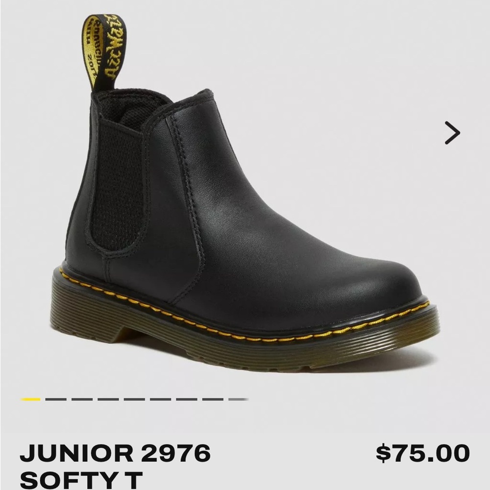 Dr. Martens Black Leather Boots with Durable Sole
